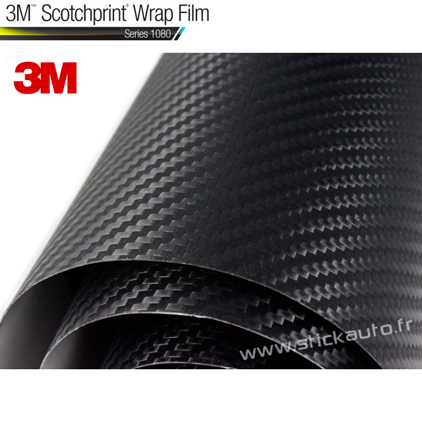 film vinyle carbone 3D noir thermoformable sticker adhésif covering 300cm x152cm
