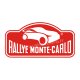 Plaque de Rallye Monte Carlo en stickers