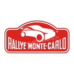 Plaque de Rallye Monte Carlo en stickers sans fond