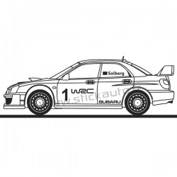 Sticker Voiture Subaru Rally