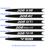 Kit Stickers 206 latéral type 206 Quiksilver Kit Stickers 206 latéral type 206 Quiksilver