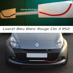 Liseret de Lame Clio 3 RS 2 Bleu Blanc Rouge