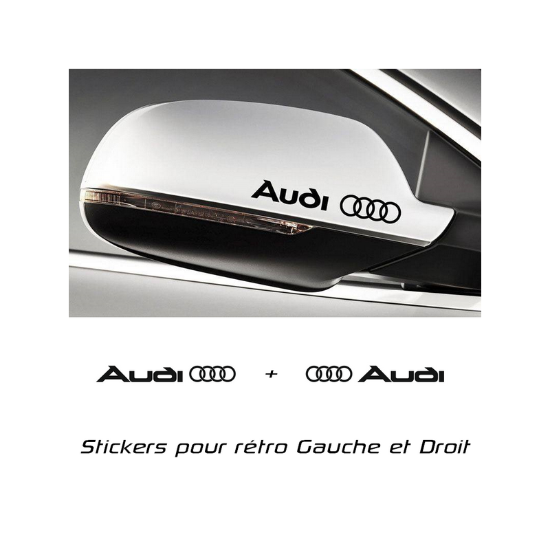 Stickers Audi pour rétroviseurs - kit 2 autocollants