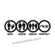 Sticker Bad Good Great Perfect RS