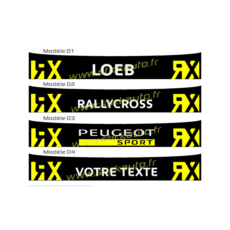 Bandeau Pare soleil RX RallyCross - STICK AUTO