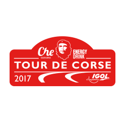 Plaque de Rallye Tour de Corse 2017 en autocollant