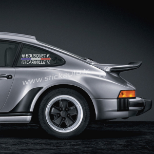 Lettrage Pilote Rallye Speciale petite custode