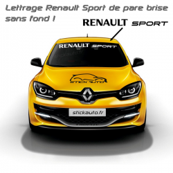Lettrage pare brise Renault Sport 