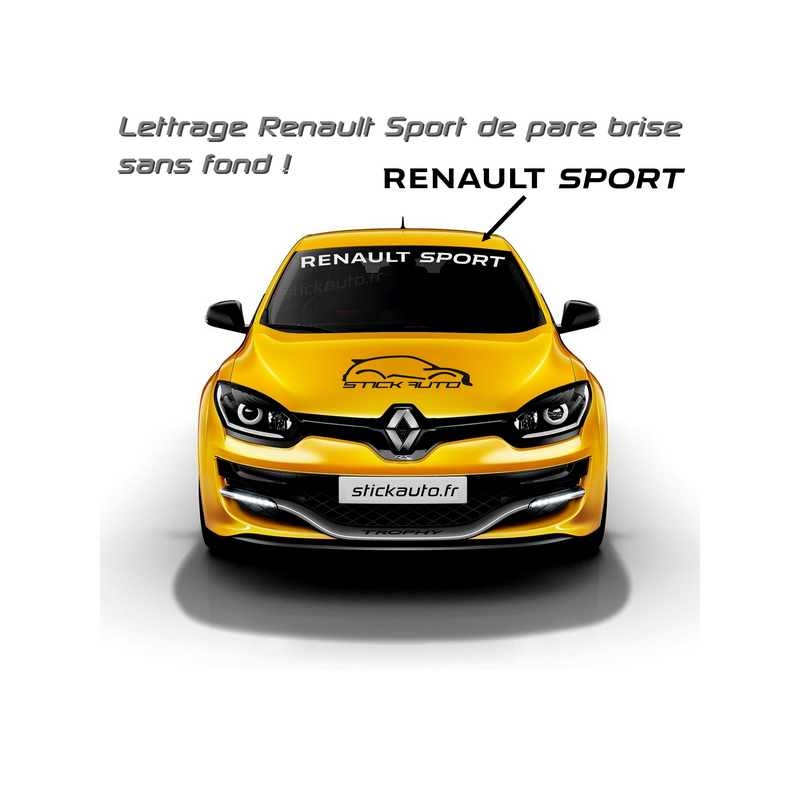 Lettrage pare brise Renault Sport New - STICK AUTO