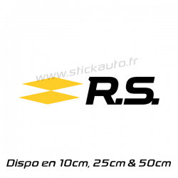 Sticker Renault RS 17 noir et jaune