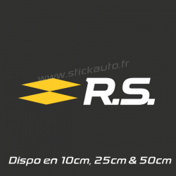Sticker Renault RS 17 blanc et jaune