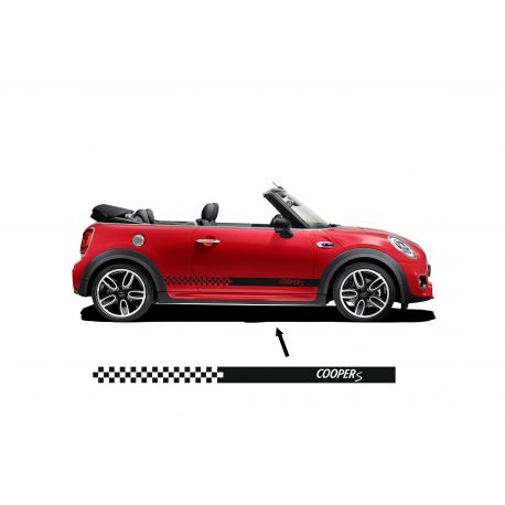 Kit Stickers bandes damiers Mini Cooper S