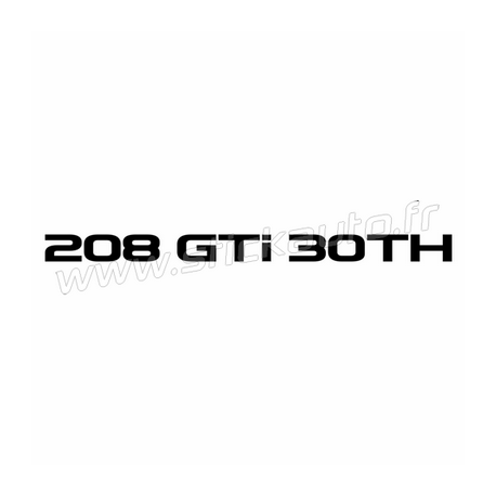 Sticker 208 GTI 30TH