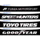 Bandeau Pare soleil Forza, Speed Hunters, Toyo Tires, Goord Year