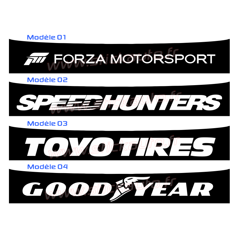 Bandeau Pare soleil Forza, Speed Hunters, Toyo Tires, Goord Year - STICK  AUTO