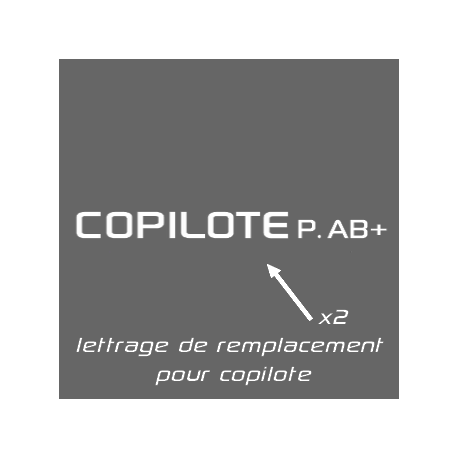 Lettrage de remplacement Copilote Rallye Pack A