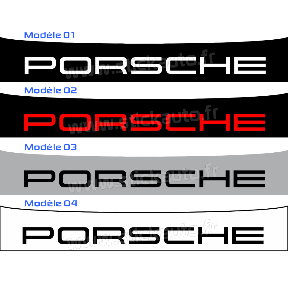Bandeau Pare soleil Porsche A - STICK AUTO