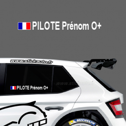 Lettrage Pilote Rallye Type B4