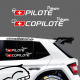 Lettrage Pilote Rallye Type G Suisse
