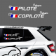 Lettrage Pilote Rallye Type G France