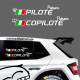 Lettrage Pilote Rallye Type G Italie