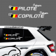 Lettrage Pilote Rallye Type G Belgique