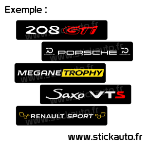 Cache plaque personnalisée à votre modèle