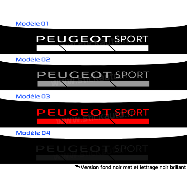 Stickers Bande Pare-soleil Peugeot Sport