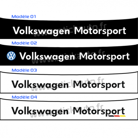 Bandeau Pare soleil Volkswagen Motorsport - STICK AUTO