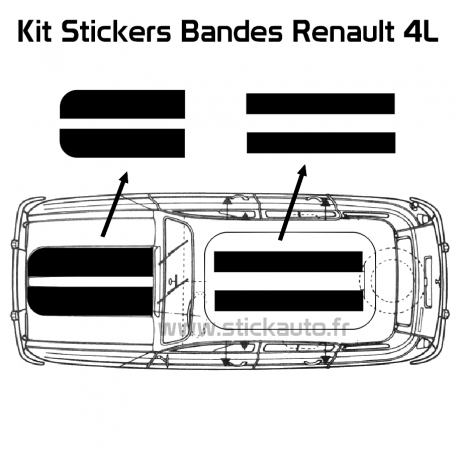 Kit Stickers Bandes Renault 4L Trophy