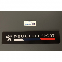 Cache plaque Peugeot Sport Noir Version PVC expansé
