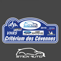 Plaque de Rallye Critérium des Cévennes VHRS 2019
