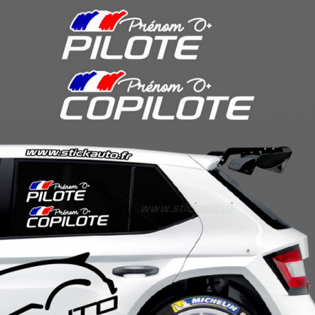 Lettrage Pilote Rallye Type K