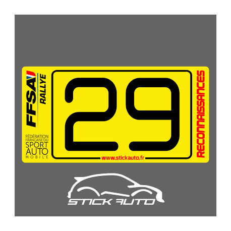 Autocollant Sport Automobile Stickers FFSA Championnat de France Rallye ref9 