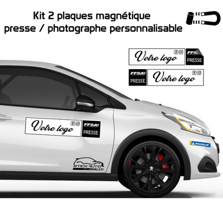 Kit 2 magnétique presse FFSA personnalisable Kit 2 magnétique presse FFSA personnalisable