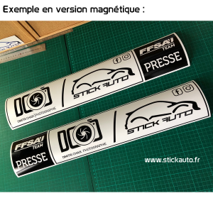 Kit 2 autocollants presse FFSA personnalisable