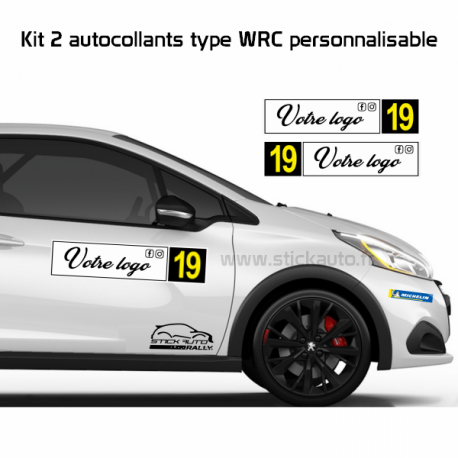 Kit 2 panneaux de porte WRC personnalisable
