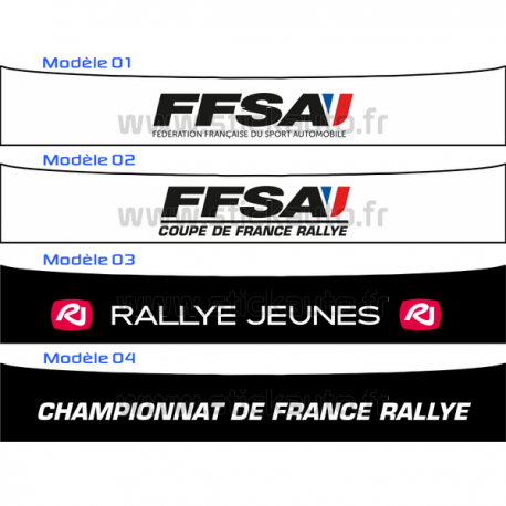 Bandeau Pare soleil FFSA Rallye