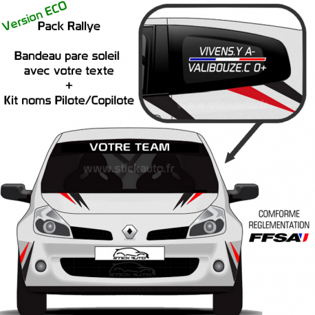 Pack Rallye Bandeau + Kit Noms Version ECO