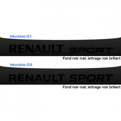 Bandeau Pare soleil Renault Sport Version Mat - Brillant