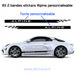porsche doubles bandes intégrales - Kit Complet - voiture Sticker