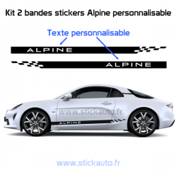 Kit bandes  Alpine damier bas de caisse à personnaliser