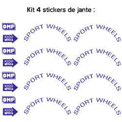 Kit 4 Stickers de jante OMP Mille Miglia