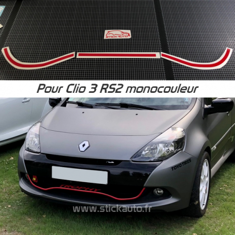 Liseret de Lame Clio 3 RS 2 Rouge 3 parties - STICK AUTO