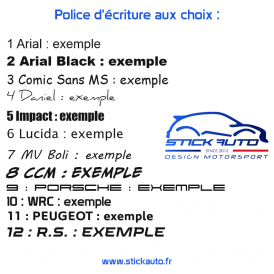 Lettrage 2 lignes personnalisable