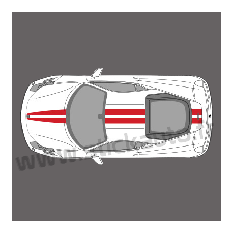 Kit double bandes stickers Ferrari 458