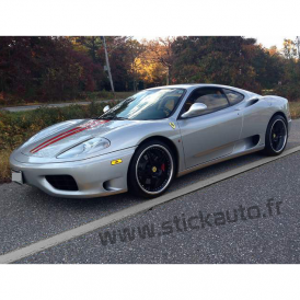 Kit double bandes stickers Ferrari F430 & 360 Modena