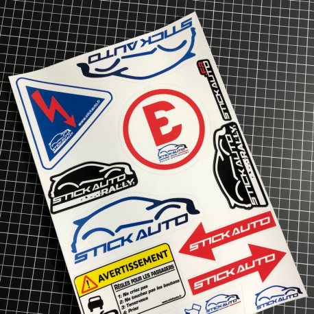 Planche de sticker STICK AUTO Rallye & Racing