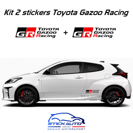 Kit 2 stickers Toyota Gazoo Racing 40cm