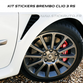 Kit Stickers Brembo x4 pour Clio 3 RS